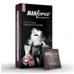 Manforce Chocolate 3 in1 Chocolate Flavored Condom - 10Pcs Pack
